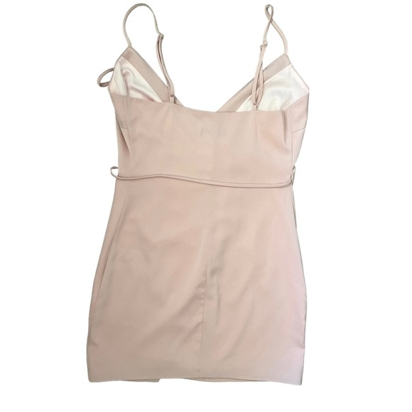 Revolve Majorelle Nina Wrap Satin Dress in Ballet Pink NWT Size XXS - Picture 6 of 9